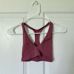 Free People Ribbed Burgundy Bralette
